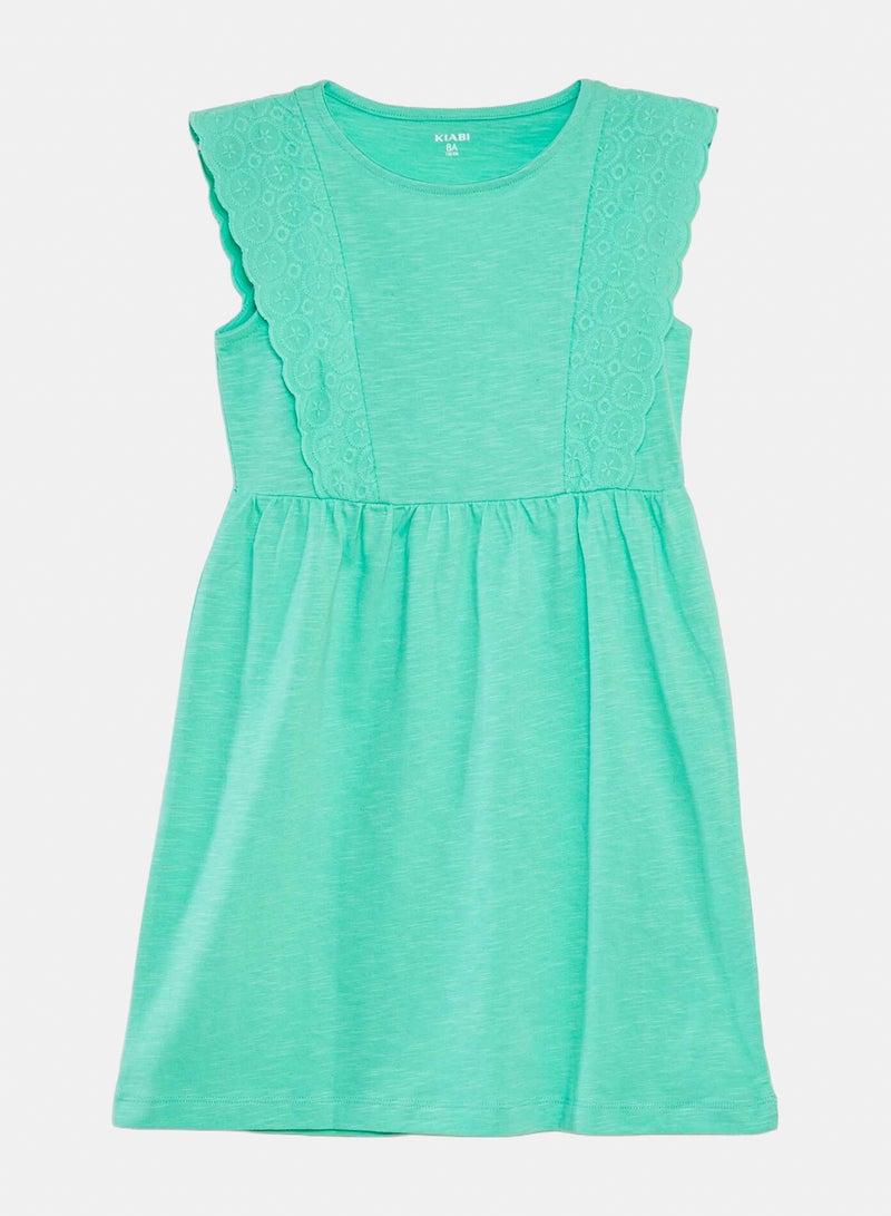 Kiabi Patterned Jersey Dress With Ruffled Straps - Image 1